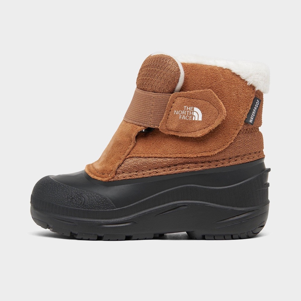 The North Face Kids Brown Waterproof Winter Boots with Black Sole